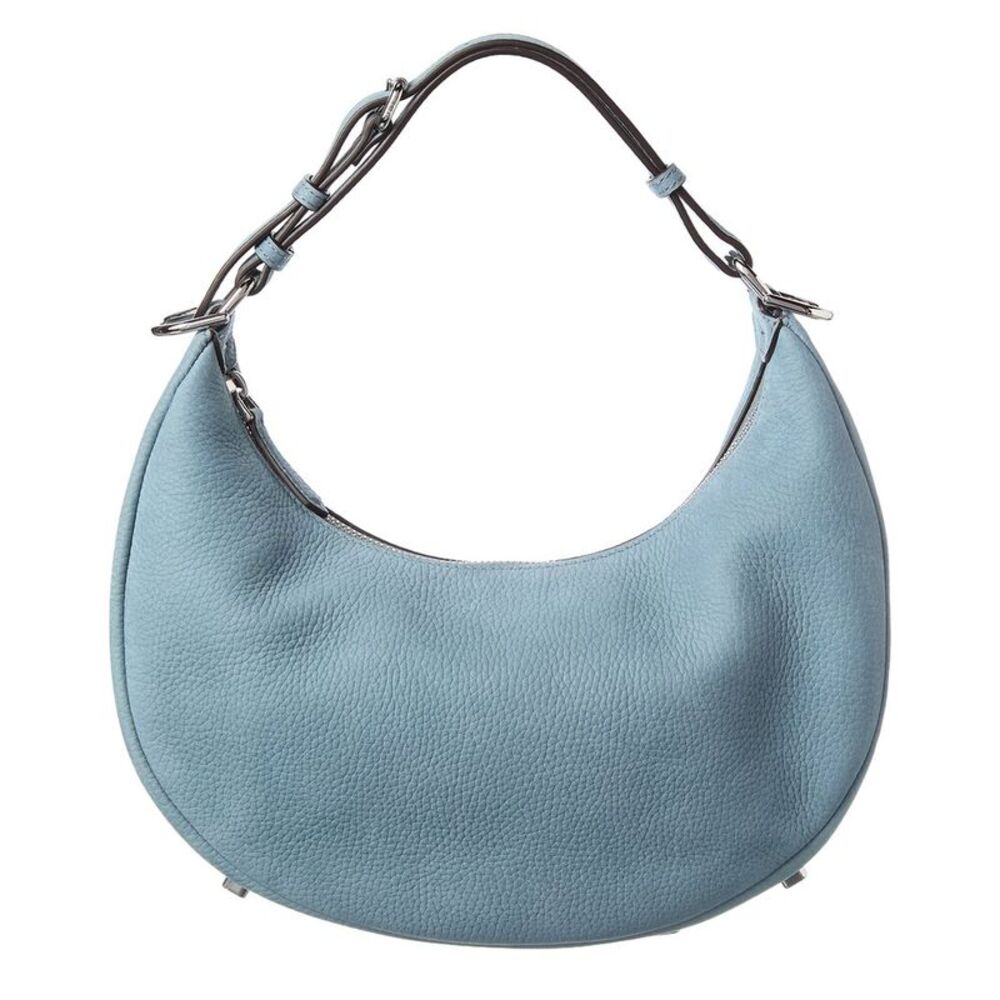 Fendi Fendigraphy Small Leather Hobo Bag, Blue